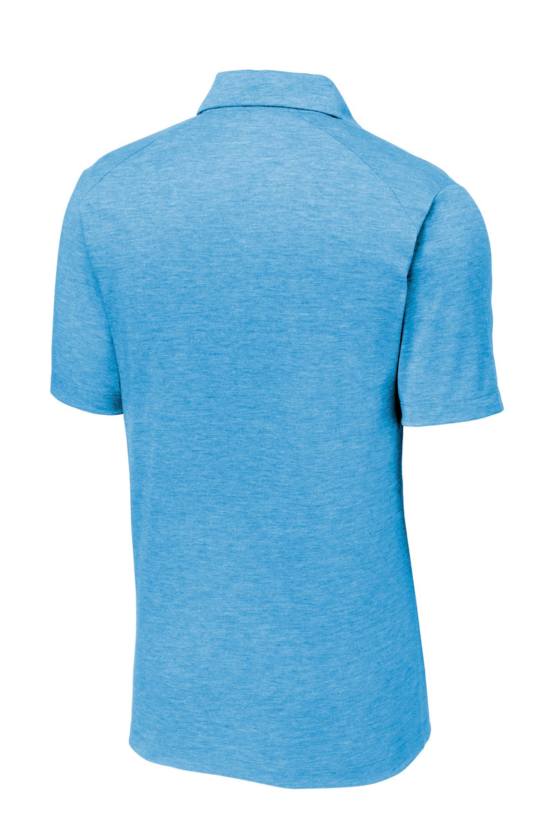 Sport-Tek  PosiCharge  Tri-Blend Wicking Polo - Pond Blue Heather