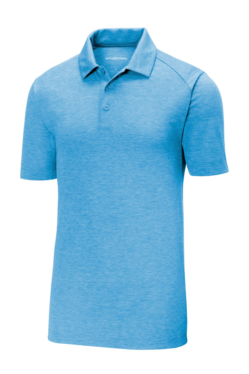 Sport-Tek  PosiCharge  Tri-Blend Wicking Polo - Pond Blue Heather