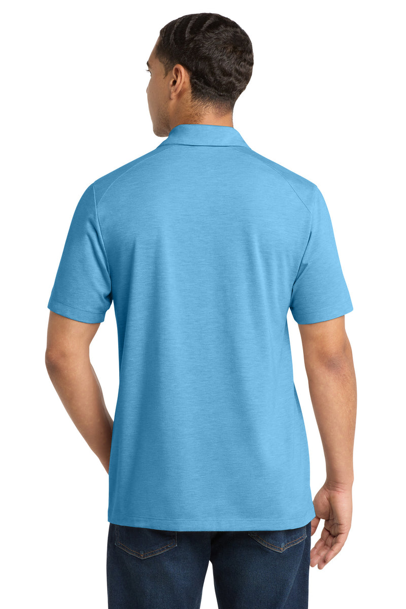 Sport-Tek  PosiCharge  Tri-Blend Wicking Polo - Pond Blue Heather