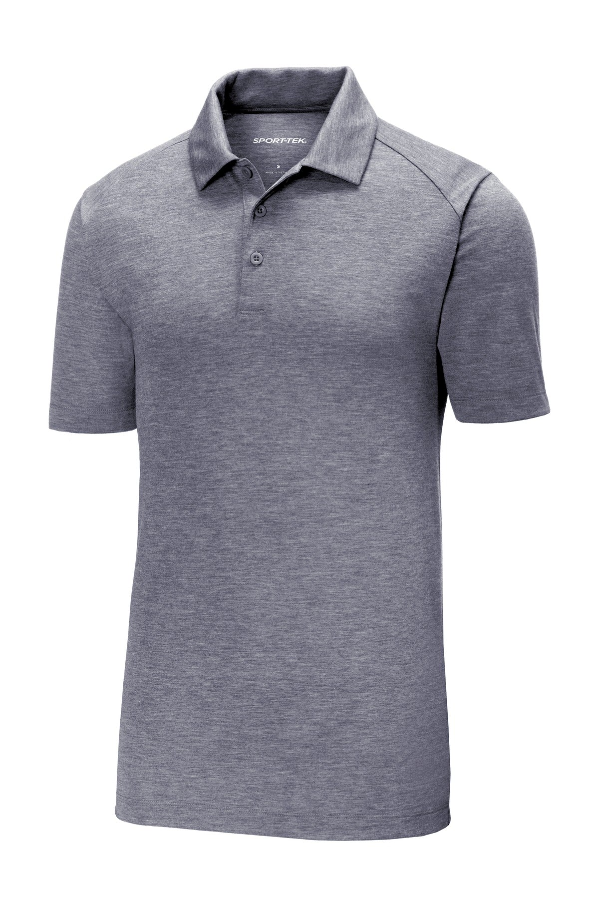 Sport-Tek  PosiCharge  Tri-Blend Wicking Polo - True Navy Heather