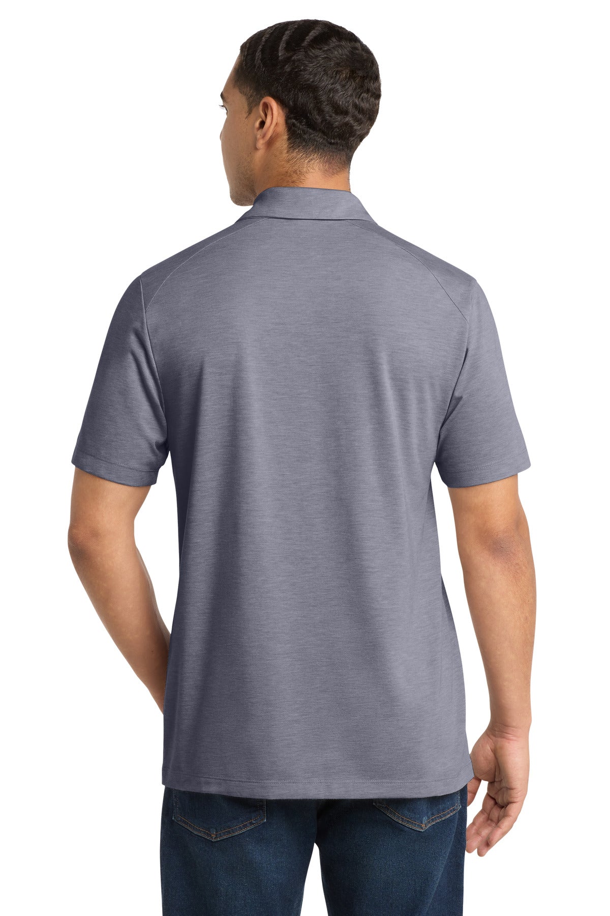 Sport-Tek  PosiCharge  Tri-Blend Wicking Polo - True Navy Heather