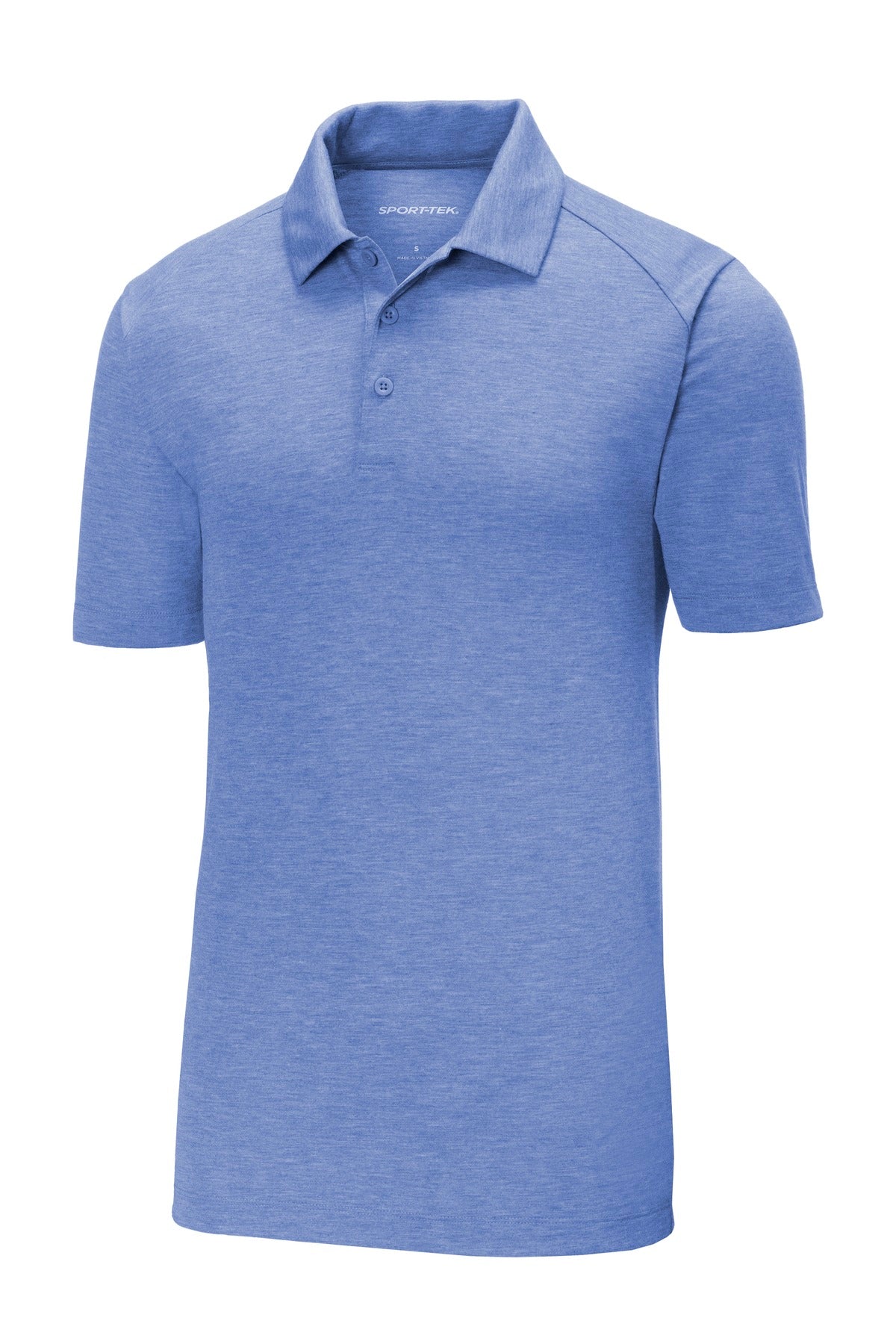 Sport-Tek  PosiCharge  Tri-Blend Wicking Polo - True Royal Heather