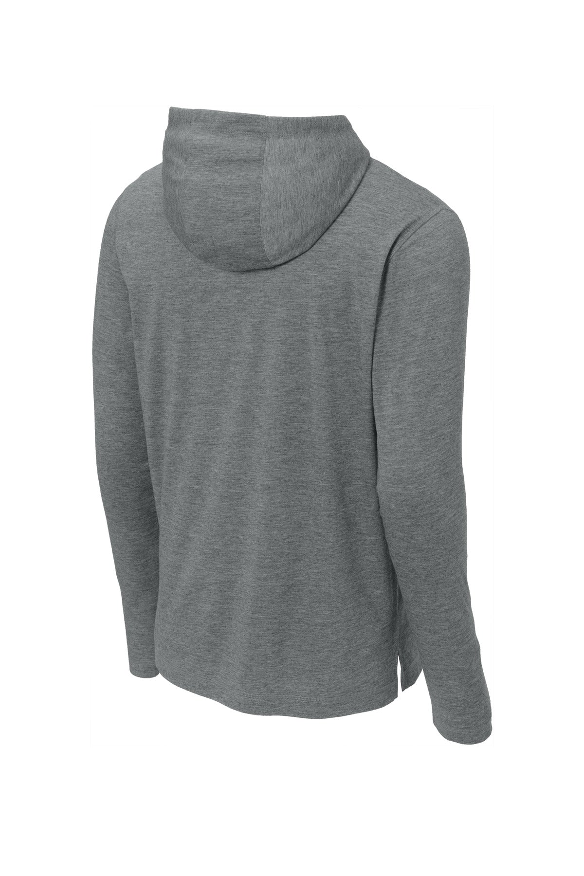Sport-Tek  PosiCharge  Tri-Blend Wicking Long Sleeve Hoodie - Dark Grey Heather
