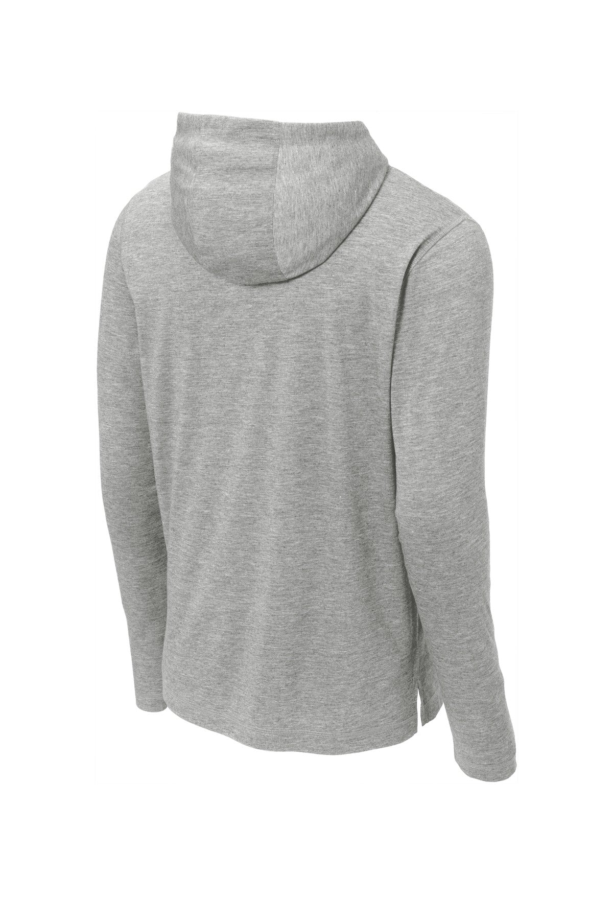 Sport-Tek  PosiCharge  Tri-Blend Wicking Long Sleeve Hoodie - Light Grey Heather
