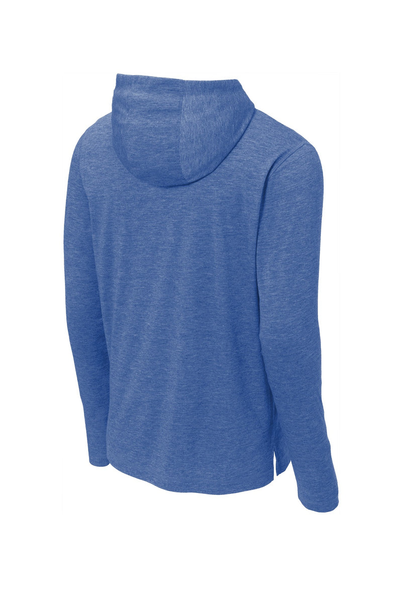 Sport-Tek  PosiCharge  Tri-Blend Wicking Long Sleeve Hoodie - True Royal Heather