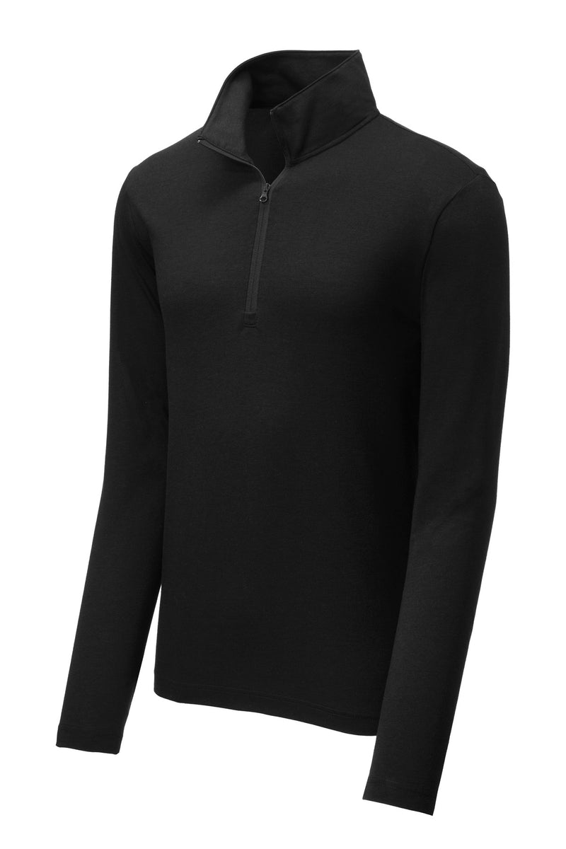 Sport-Tek  PosiCharge  Tri-Blend Wicking 1/4-Zip Pullover - Black Triad Solid