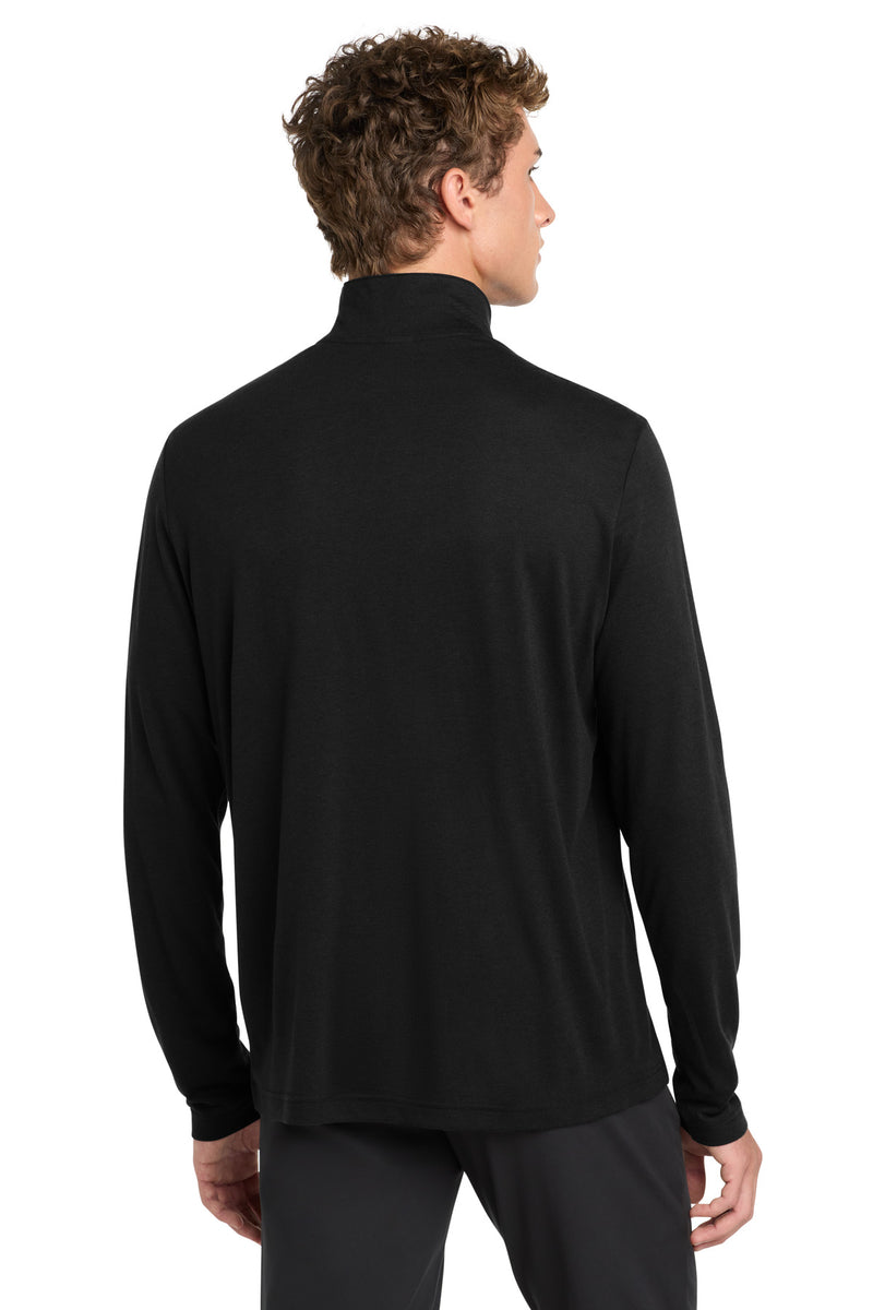 Sport-Tek  PosiCharge  Tri-Blend Wicking 1/4-Zip Pullover - Black Triad Solid