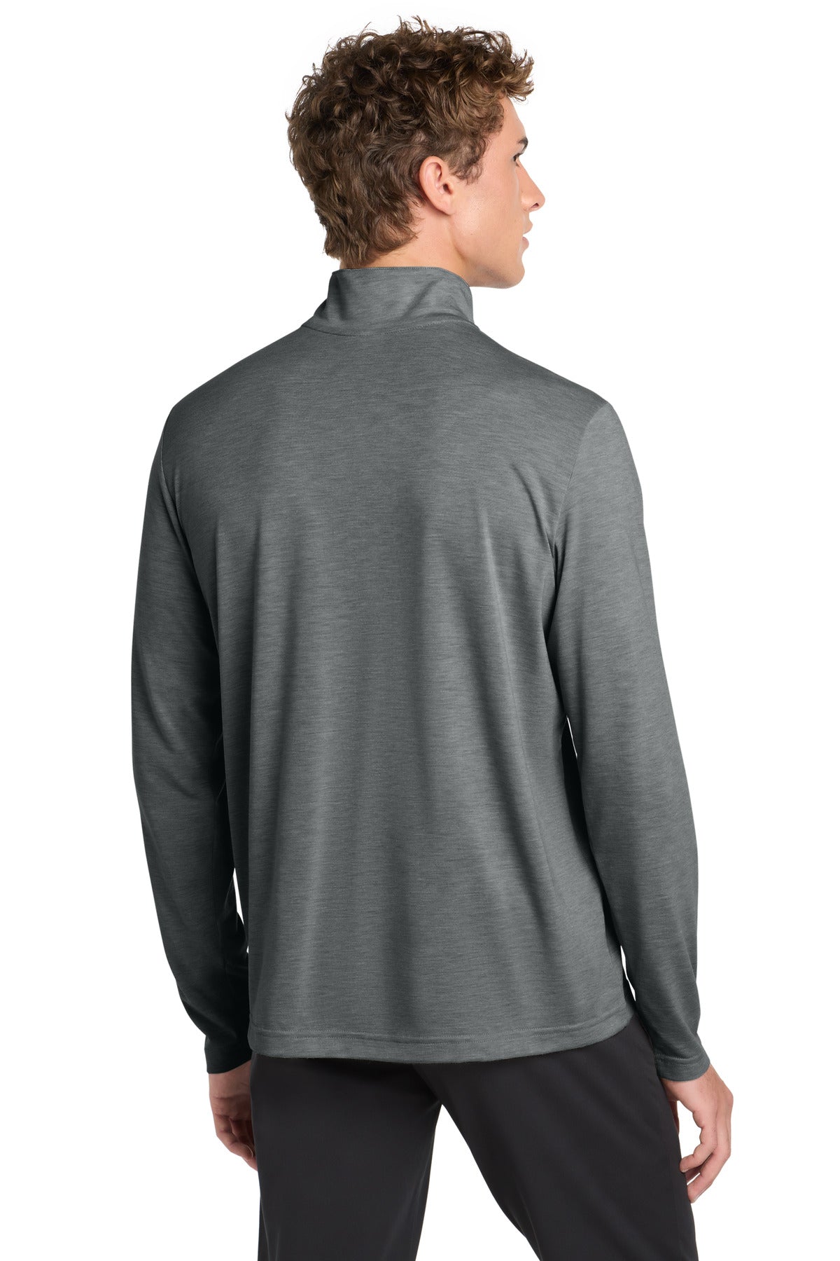 Sport-Tek  PosiCharge  Tri-Blend Wicking 1/4-Zip Pullover - Dark Grey Heather