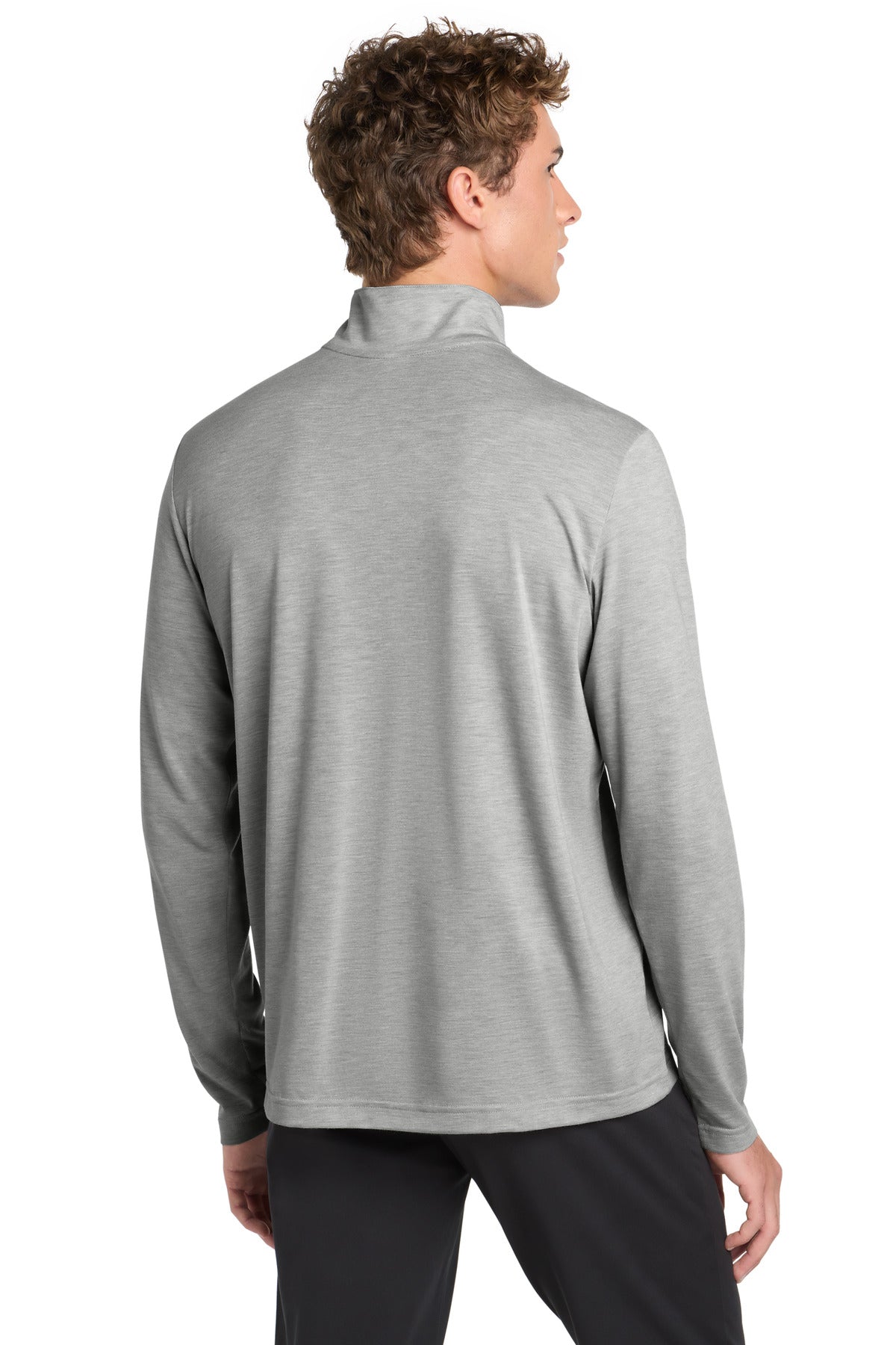 Sport-Tek  PosiCharge  Tri-Blend Wicking 1/4-Zip Pullover - Light Grey Heather