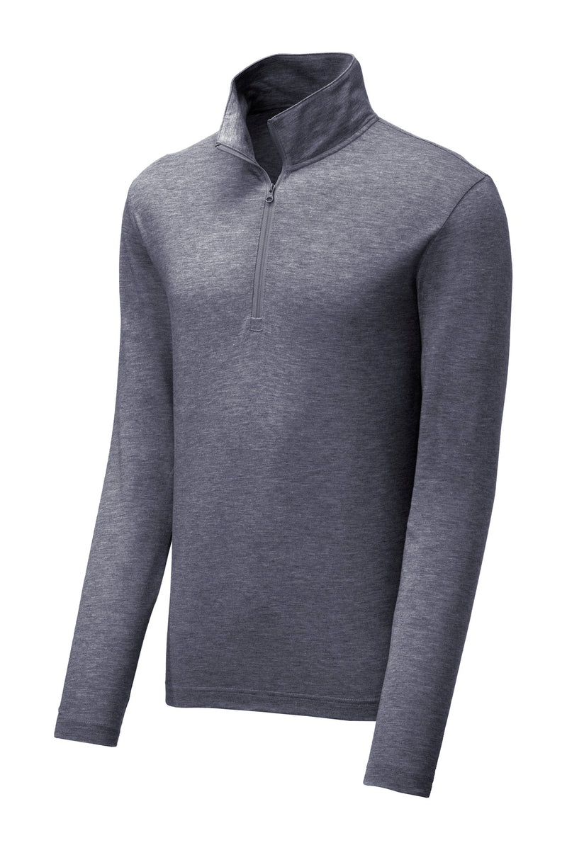 Sport-Tek  PosiCharge  Tri-Blend Wicking 1/4-Zip Pullover - True Navy Heather