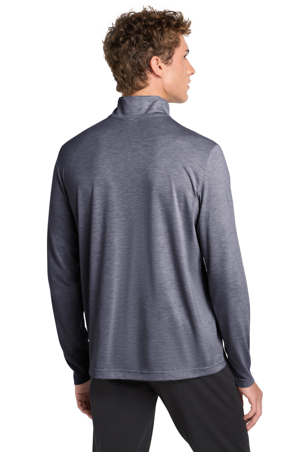 Sport-Tek  PosiCharge  Tri-Blend Wicking 1/4-Zip Pullover - True Navy Heather