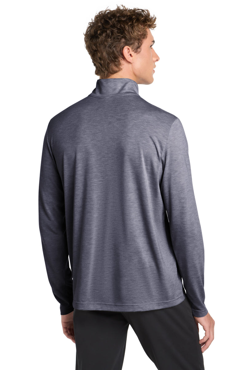 Sport-Tek  PosiCharge  Tri-Blend Wicking 1/4-Zip Pullover - True Navy Heather