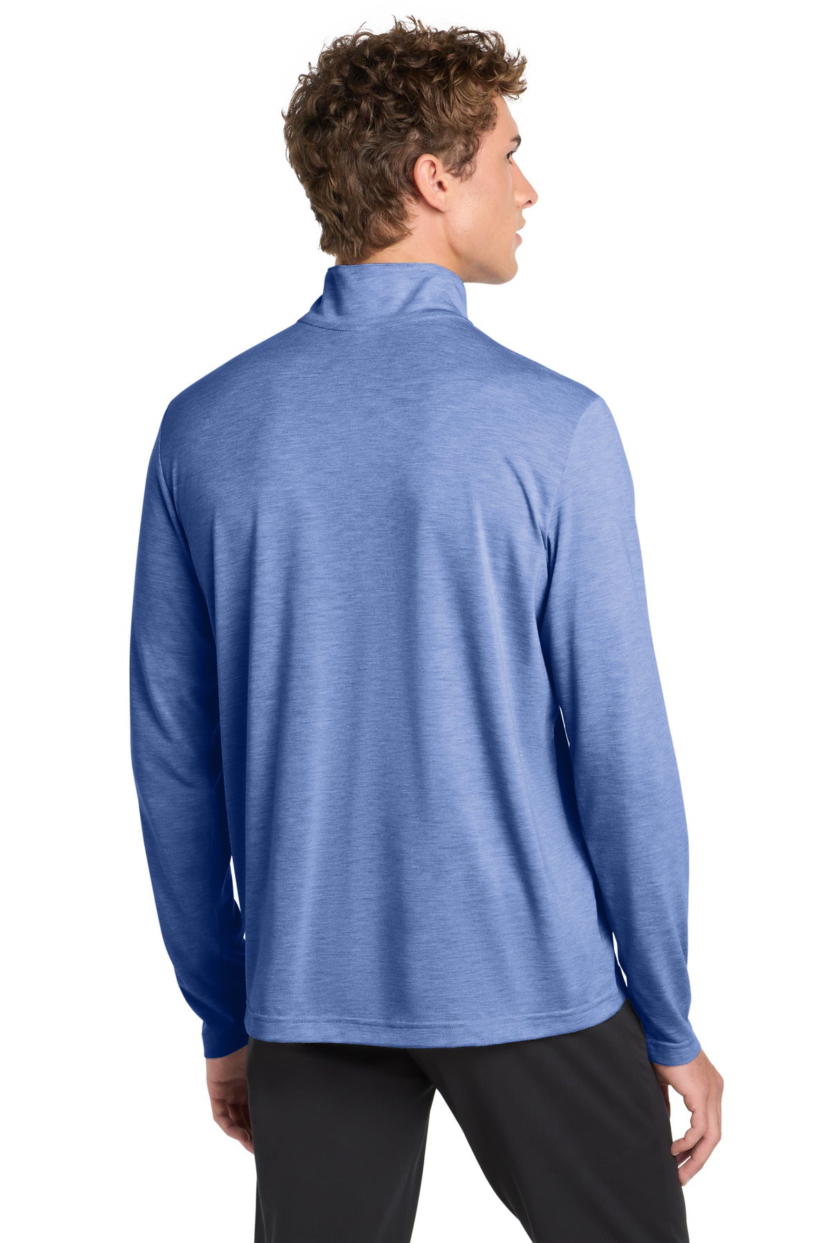 Sport-Tek  PosiCharge  Tri-Blend Wicking 1/4-Zip Pullover - True Royal Heather
