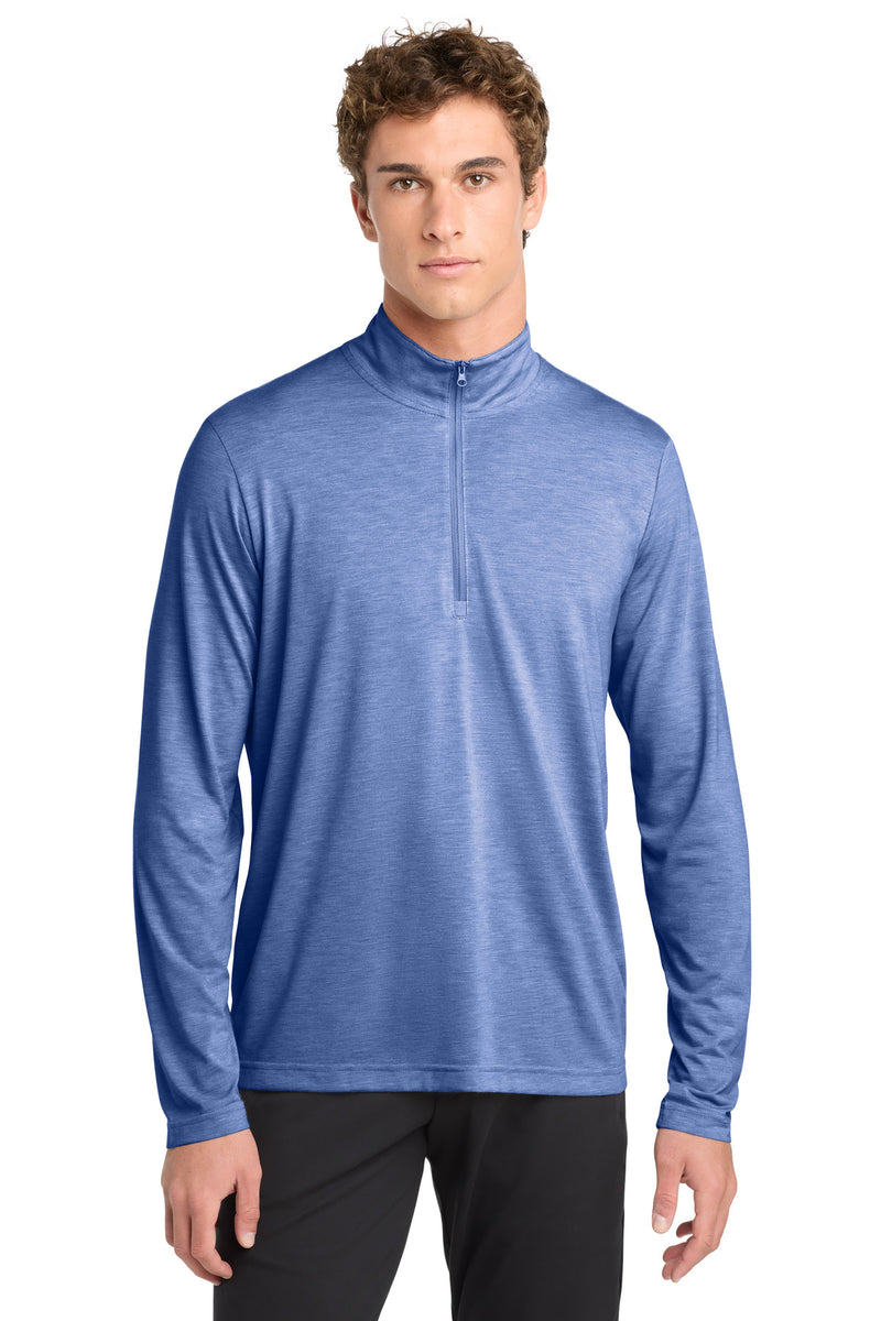 Sport-Tek  PosiCharge  Tri-Blend Wicking 1/4-Zip Pullover - True Royal Heather