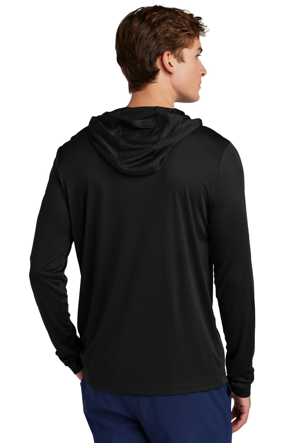 Sport-Tek Posi-UV Pro Long Sleeve Hoodie - Black