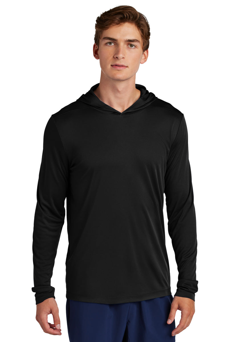 Sport-Tek Posi-UV Pro Long Sleeve Hoodie - Black