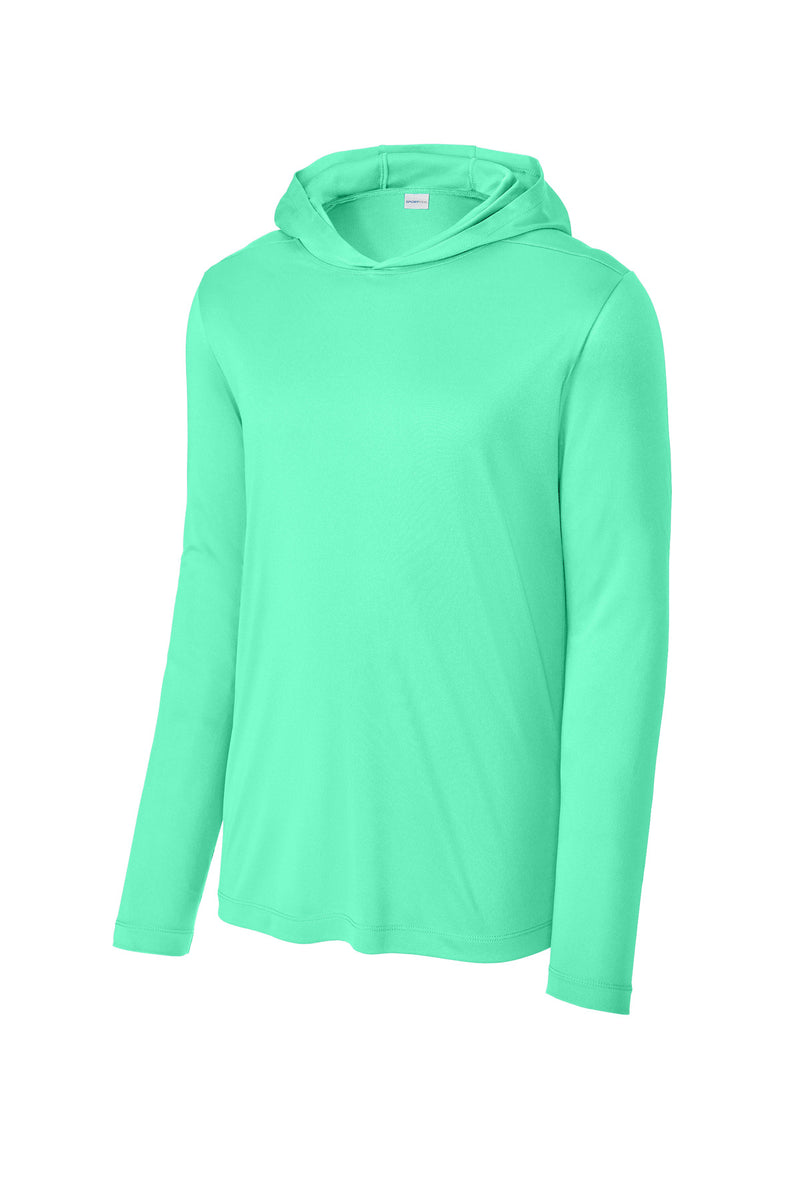 Sport-Tek Posi-UV Pro Long Sleeve Hoodie - Bright Seafoam