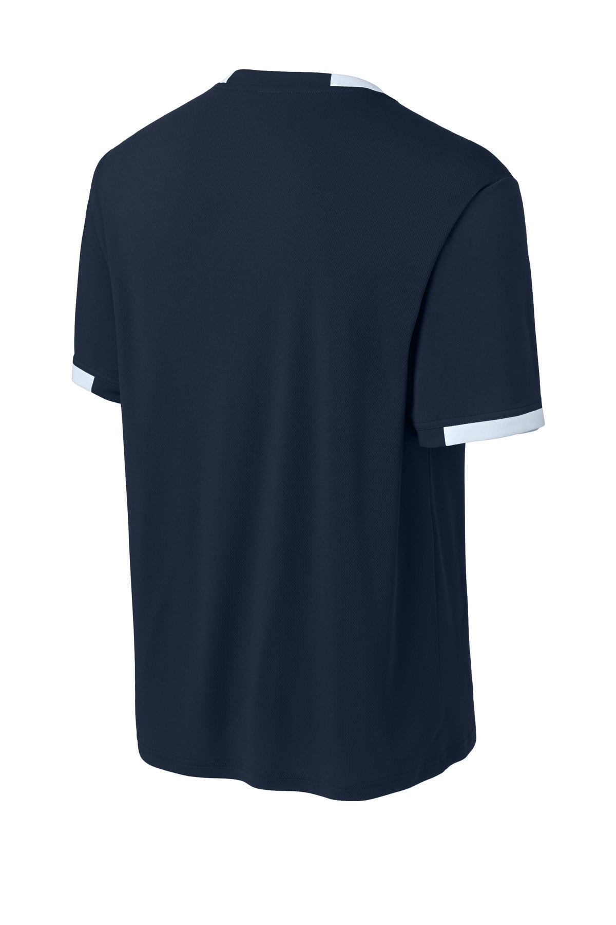 Sport-Tek Club Short Sleeve Crew - True Navy/ White