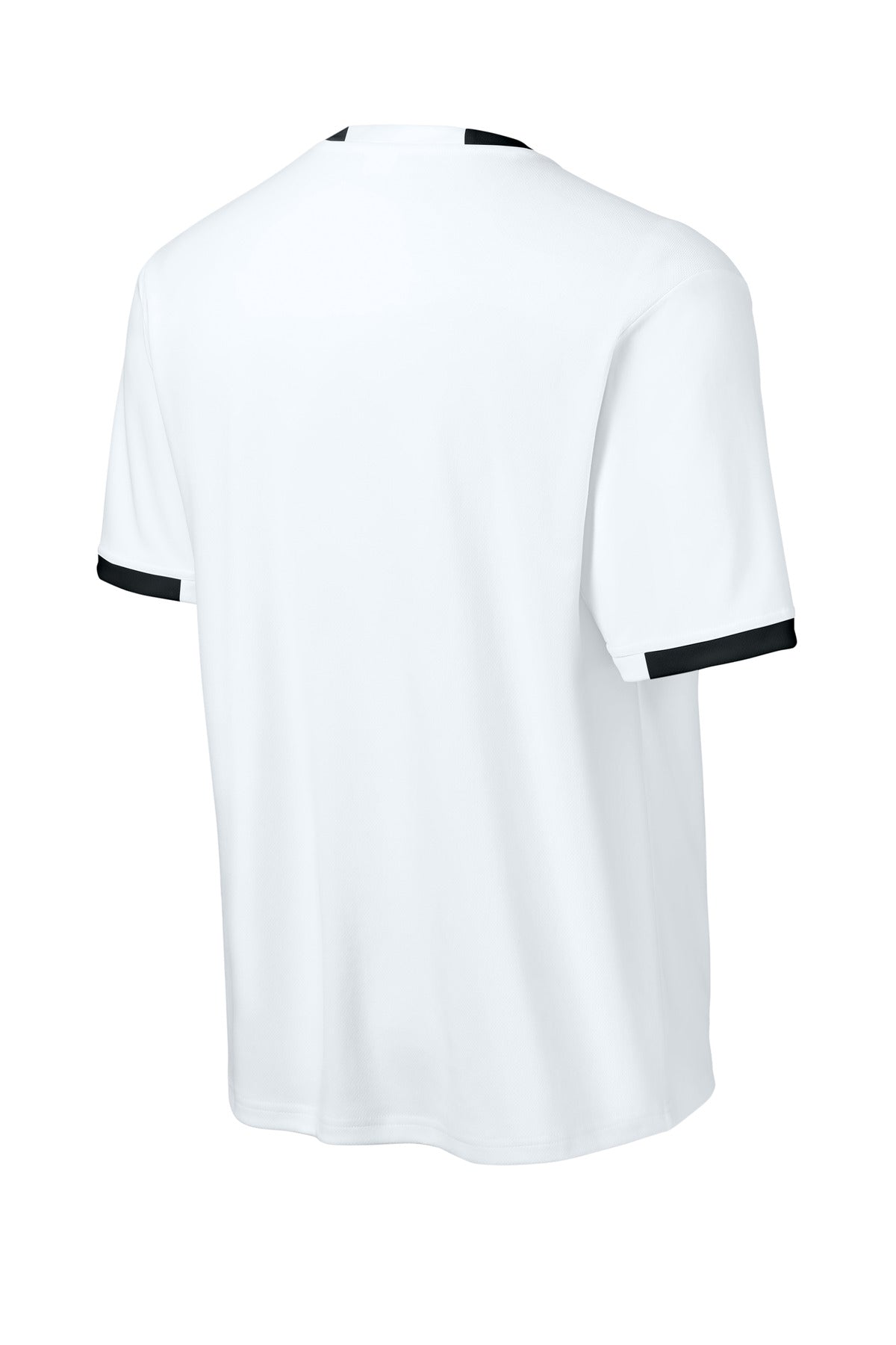 Sport-Tek Club Short Sleeve Crew - White/ Black