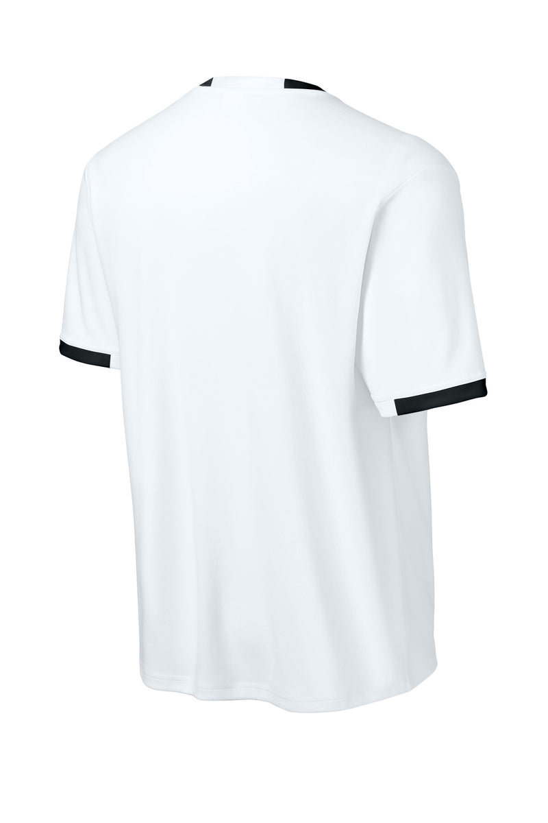 Sport-Tek Club Short Sleeve Crew - White/ Black