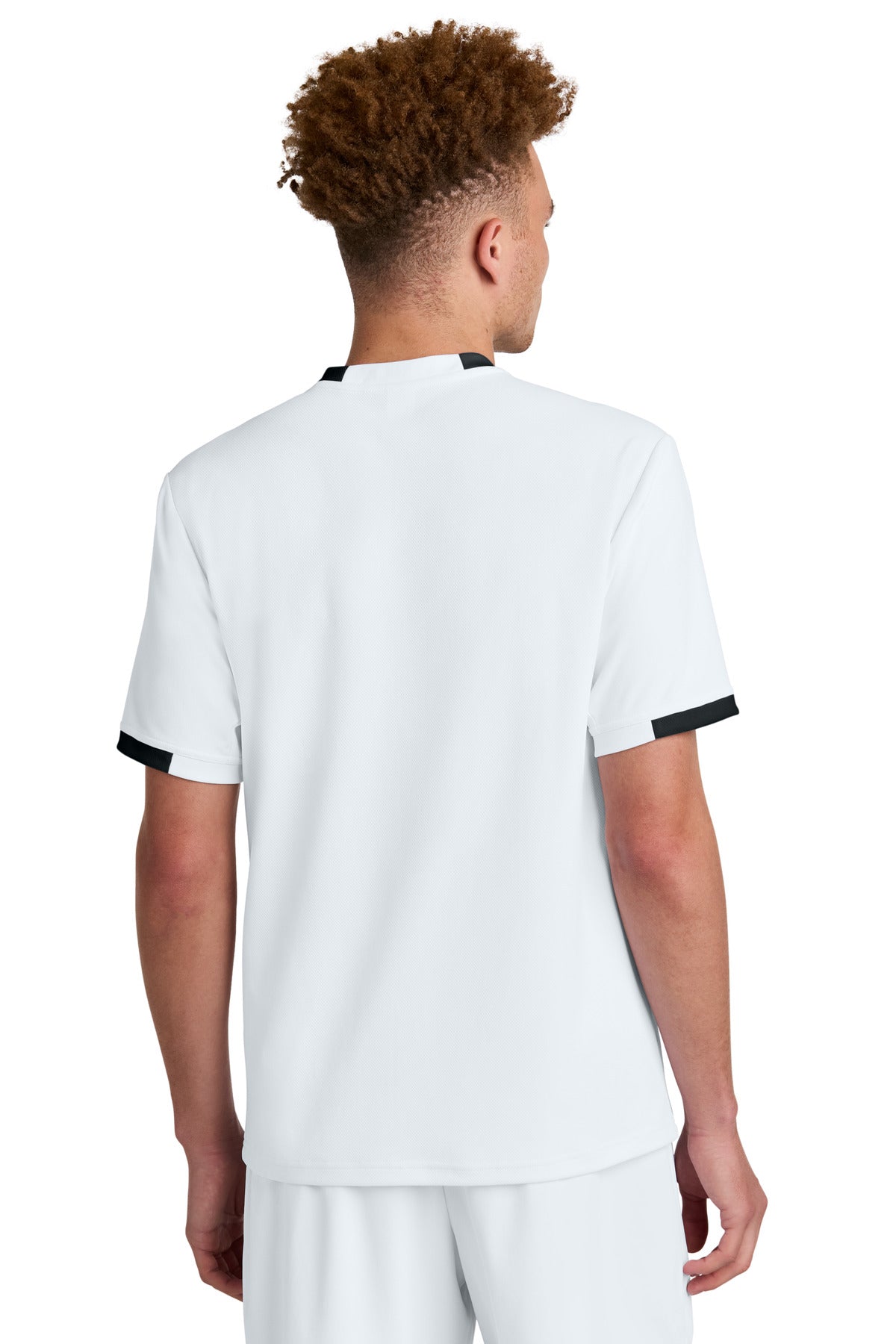 Sport-Tek Club Short Sleeve Crew - White/ Black