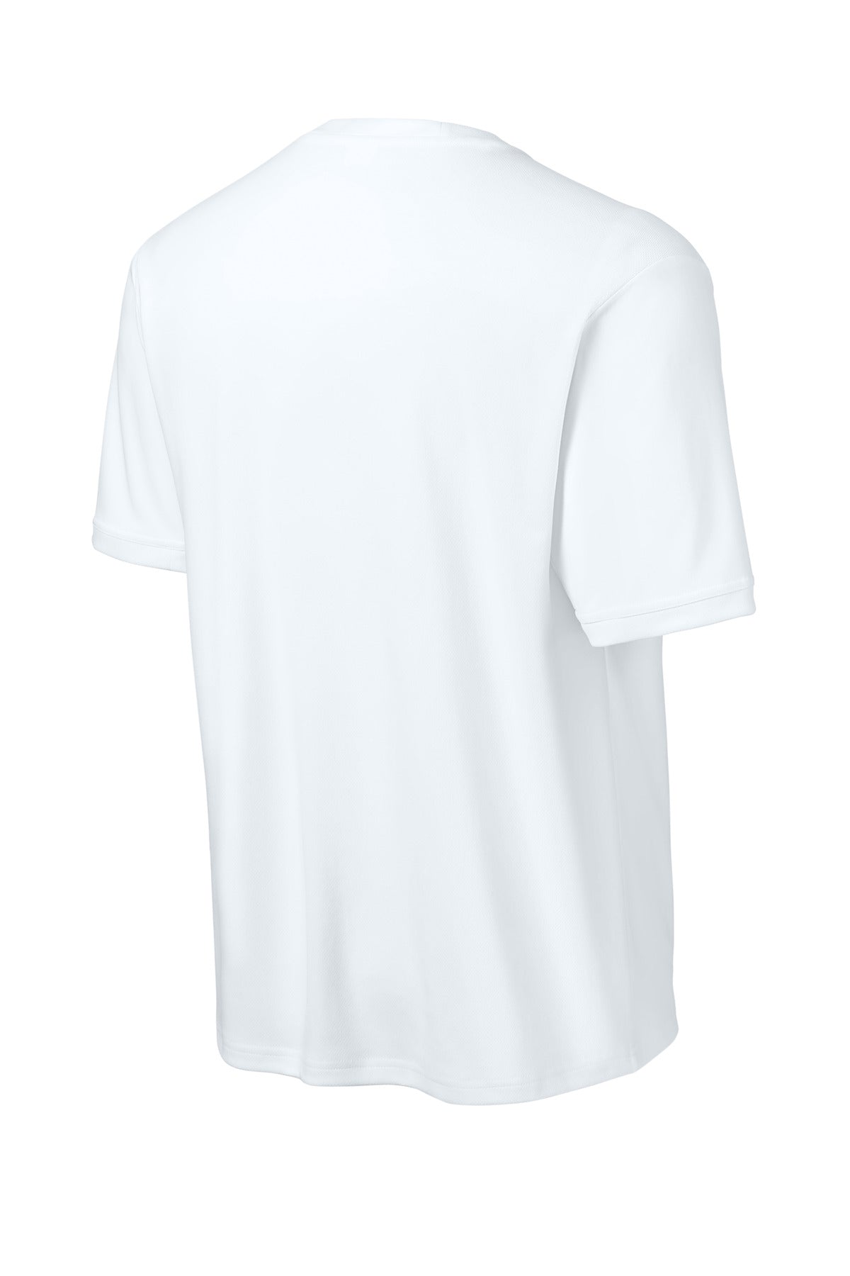 Sport-Tek Club Short Sleeve Crew - White/ White