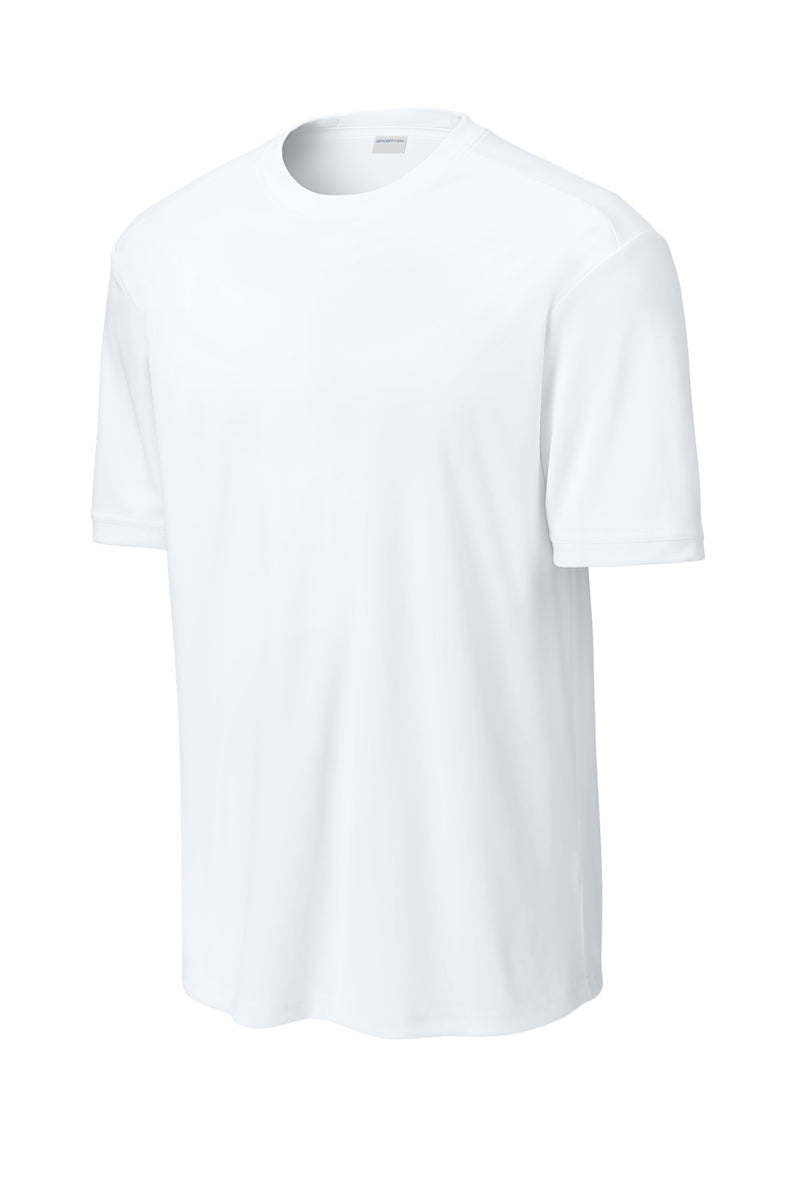Sport-Tek Club Short Sleeve Crew - White/ White