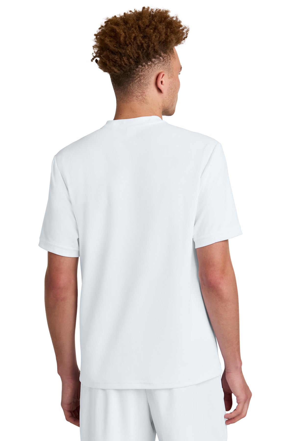 Sport-Tek Club Short Sleeve Crew - White/ White