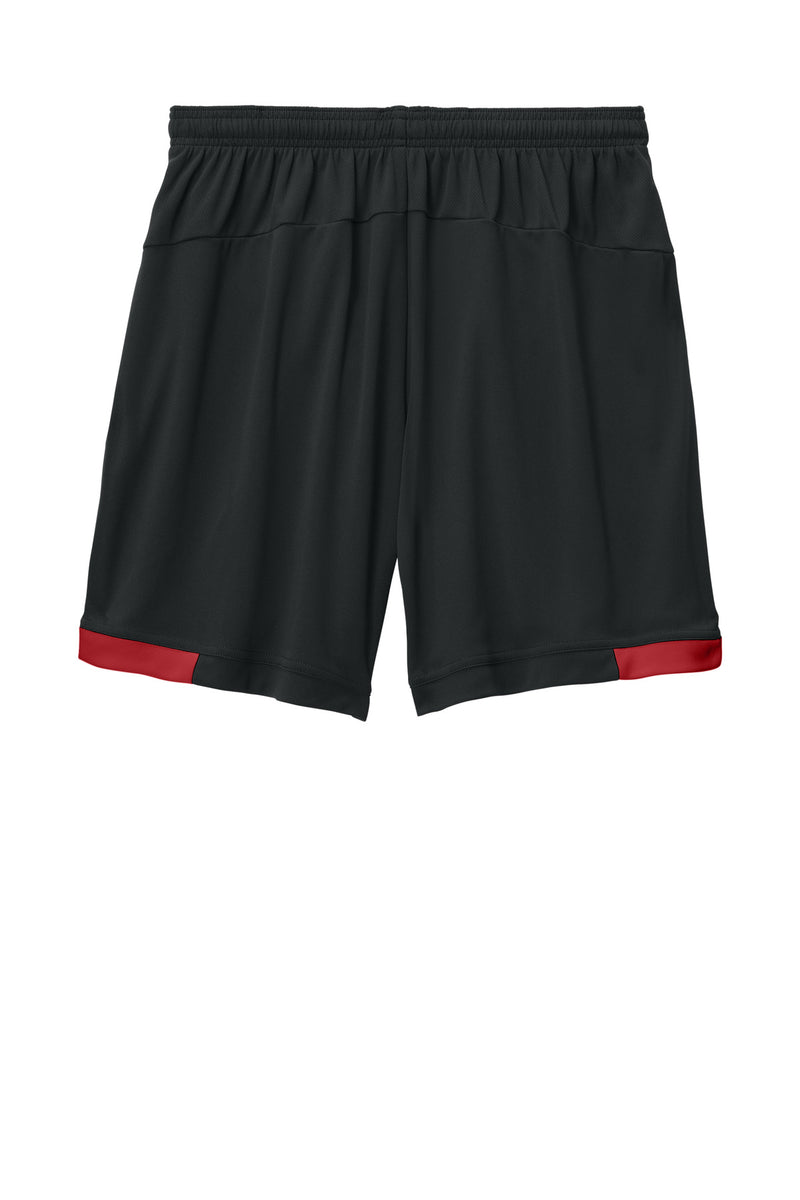 Sport-Tek Club 7  Short - Black/ Deep Red