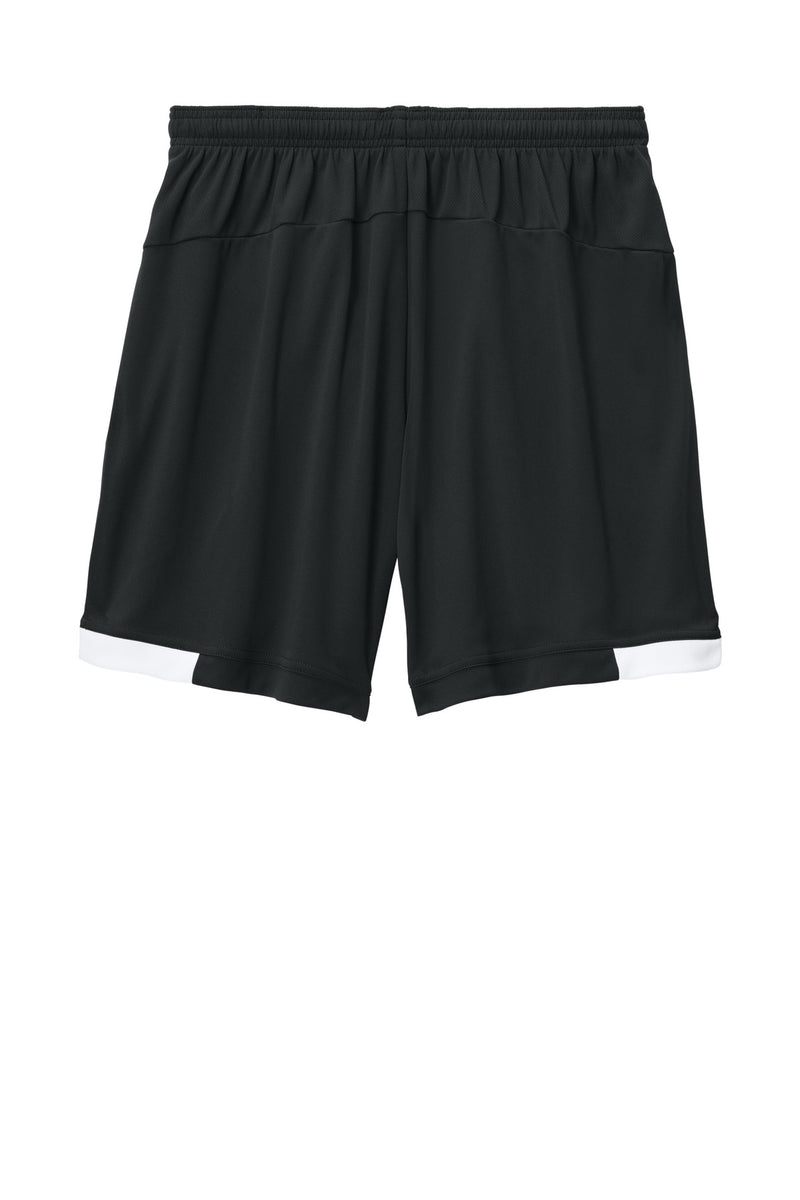 Sport-Tek Club 7  Short - Black/ White