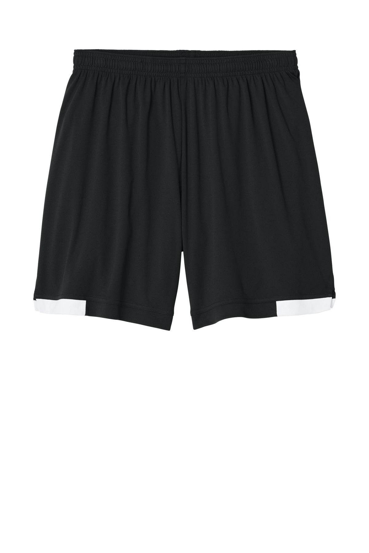 Sport-Tek Club 7  Short - Black/ White