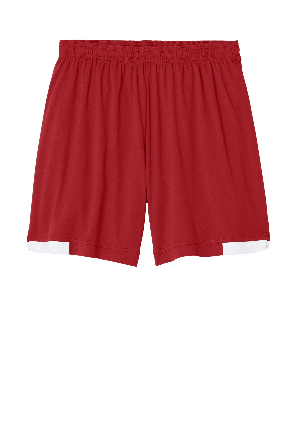 Sport-Tek Club 7  Short - Deep Red/ White