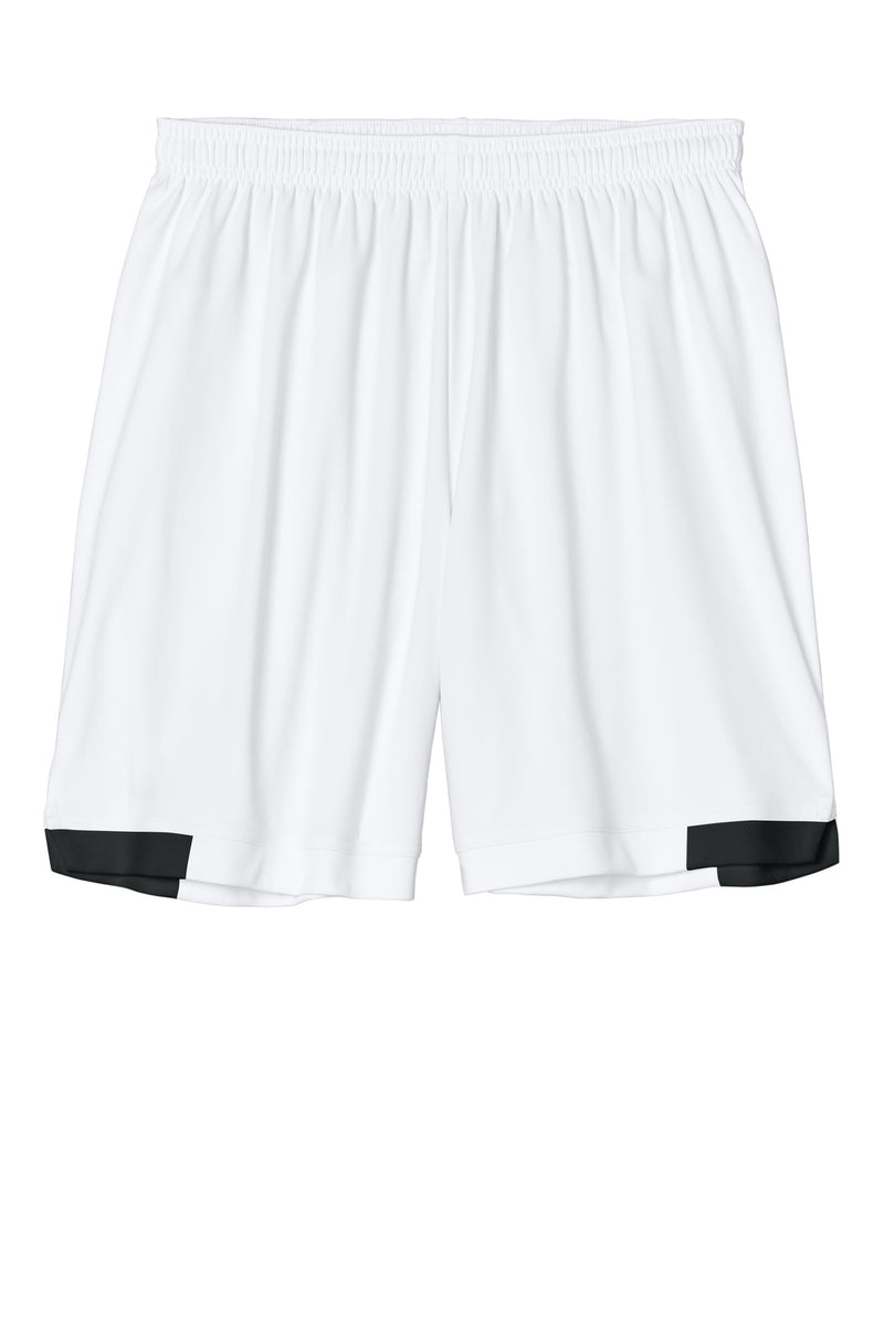 Sport-Tek Club 7  Short - White/ Black