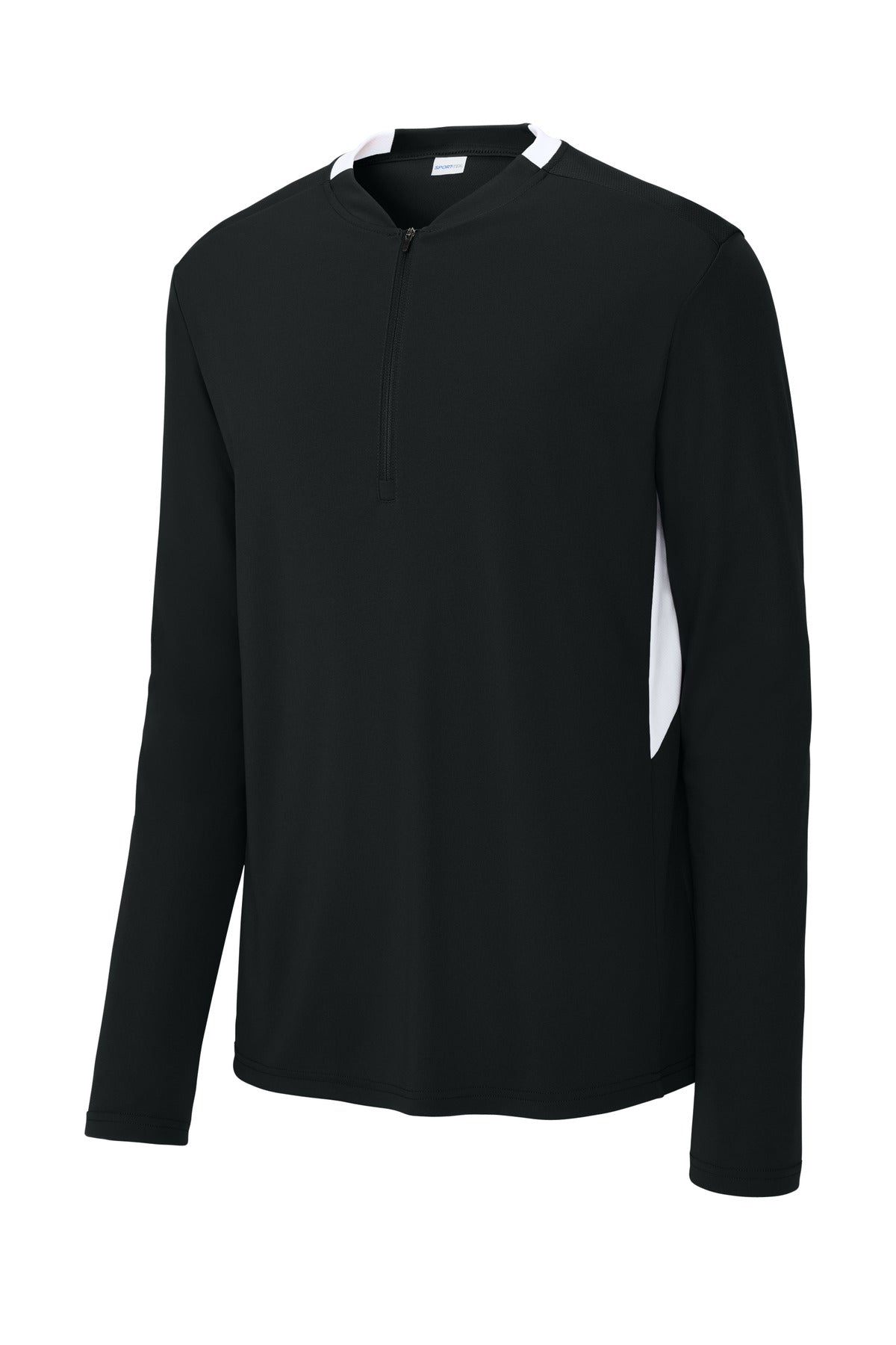 Sport-Tek Club 1/4-Zip Pullover - Black/ White