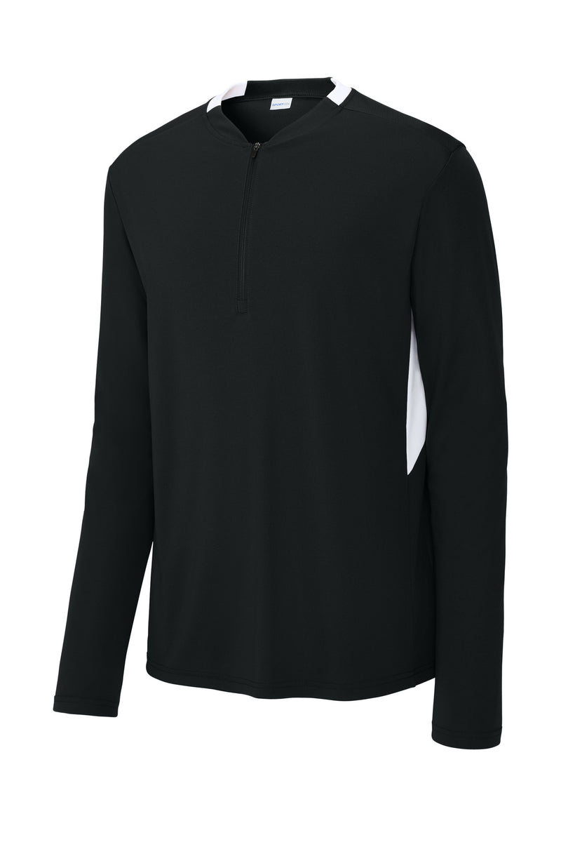 Sport-Tek Club 1/4-Zip Pullover - Black/ White