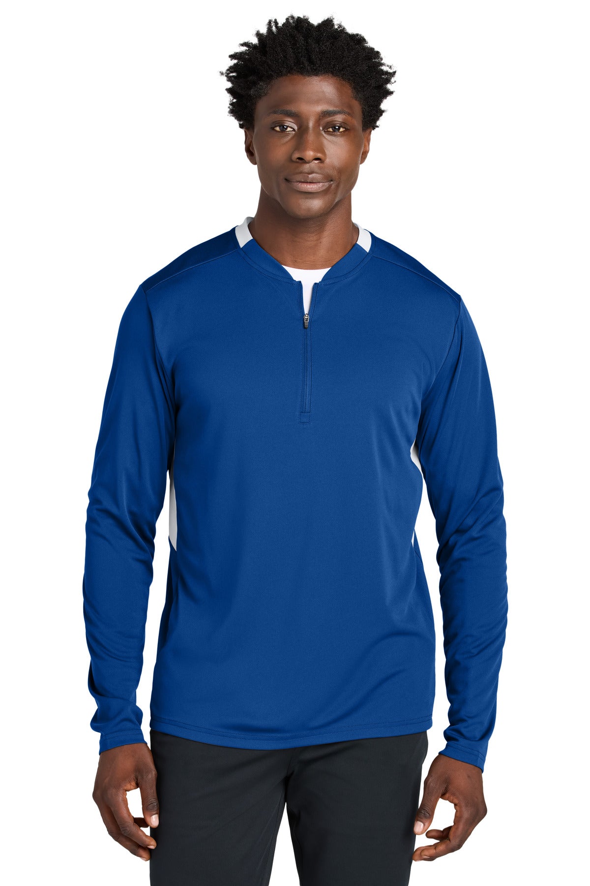 Sport-Tek Club 1/4-Zip Pullover - True Royal/ White