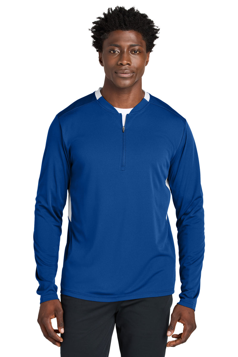 Sport-Tek Club 1/4-Zip Pullover - True Royal/ White