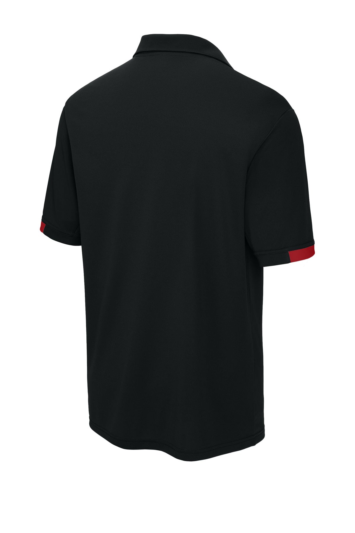 Sport-Tek Club Colorblock Polo - Black/ Deep Red
