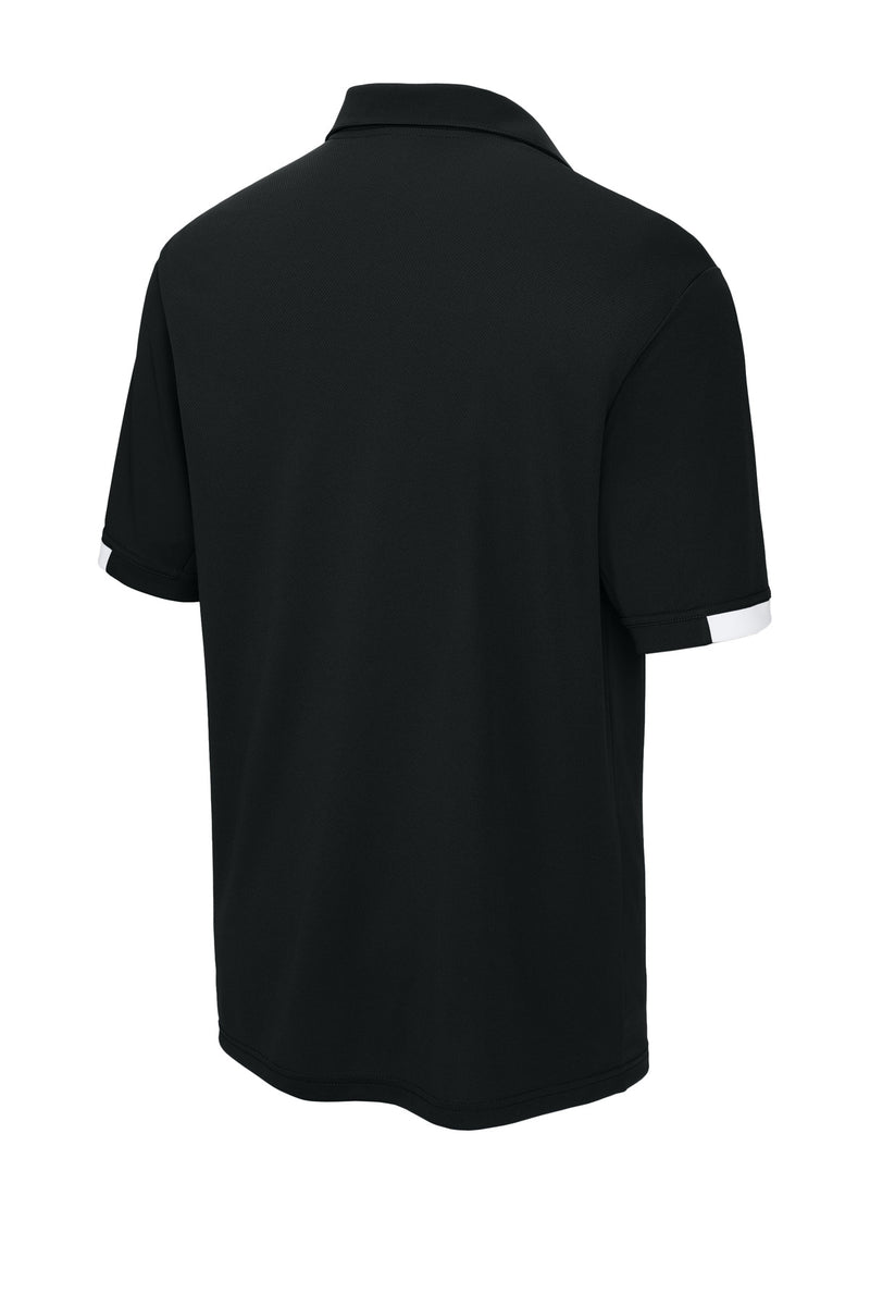 Sport-Tek Club Colorblock Polo - Black/ White