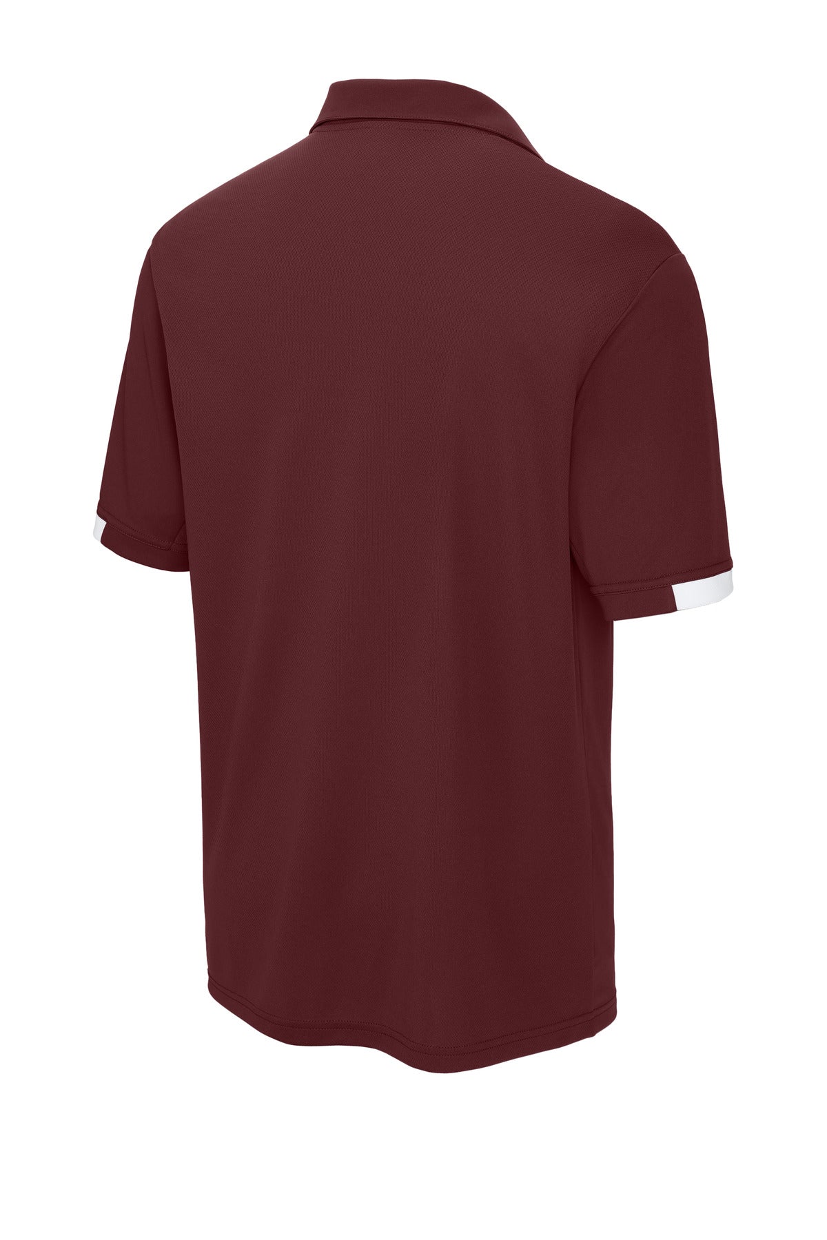 Sport-Tek Club Colorblock Polo - Maroon/ White