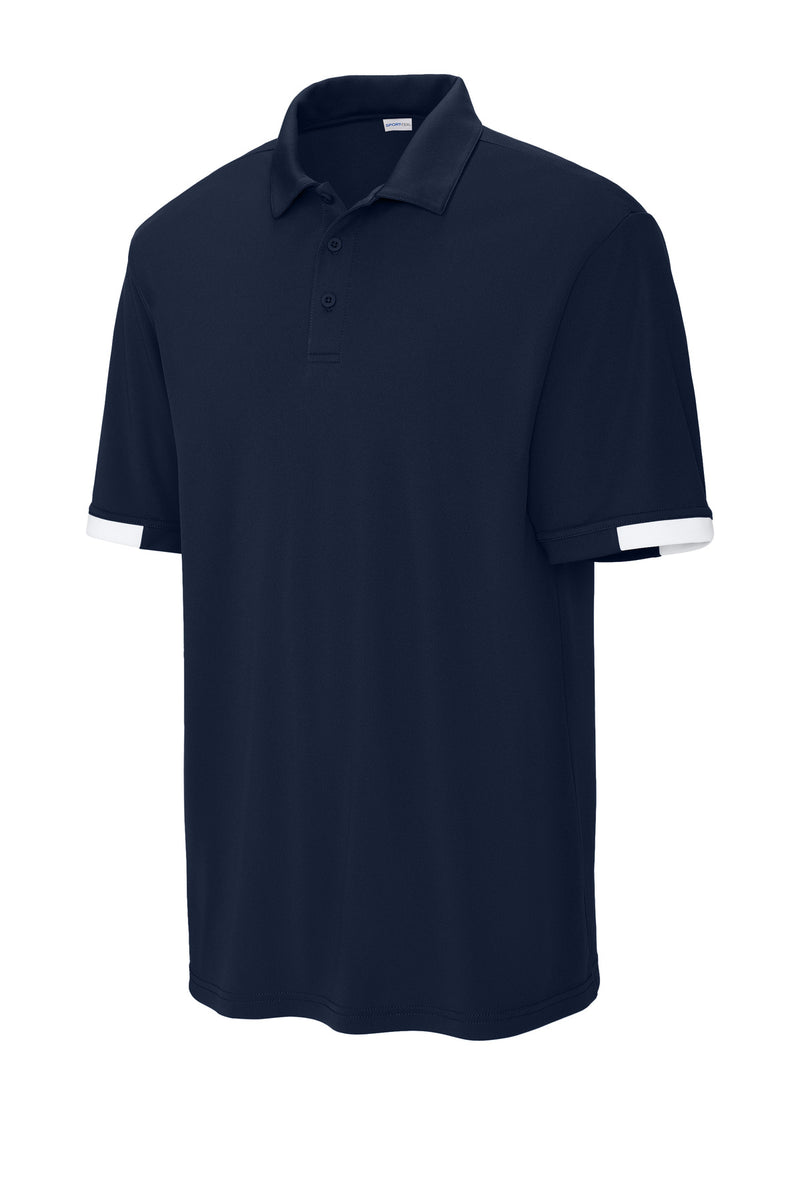 Sport-Tek Club Colorblock Polo - True Navy/ White