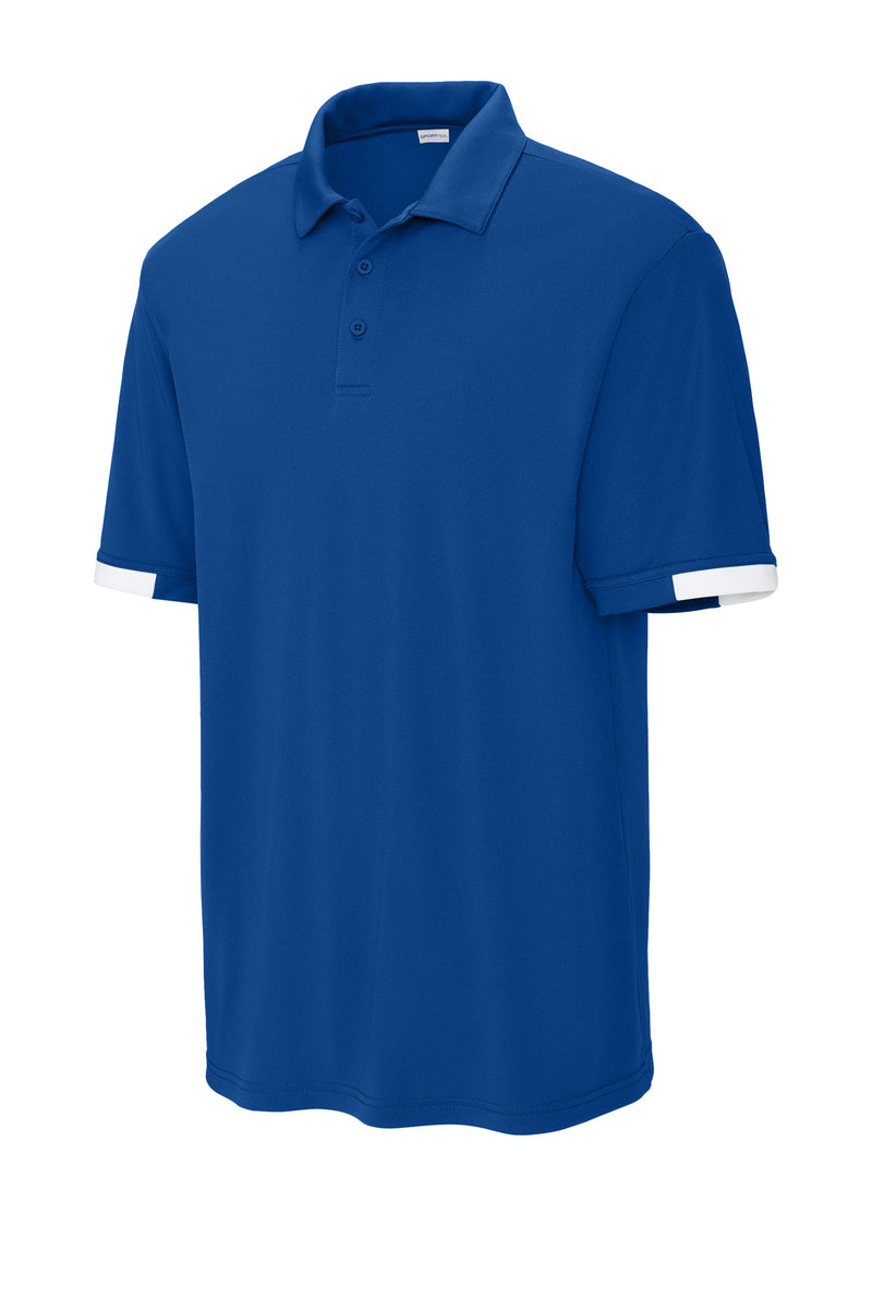 Sport-Tek Club Colorblock Polo - True Royal/ White