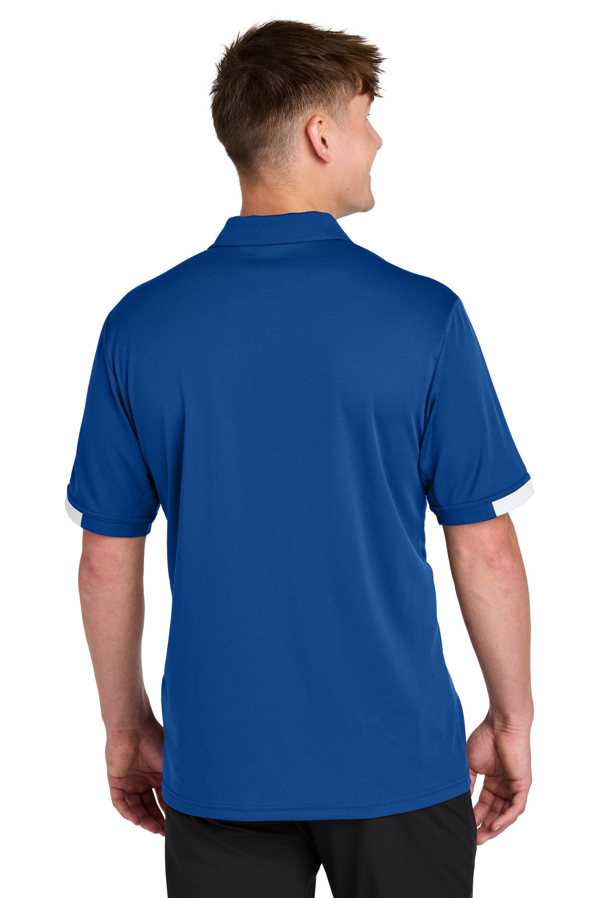 Sport-Tek Club Colorblock Polo - True Royal/ White