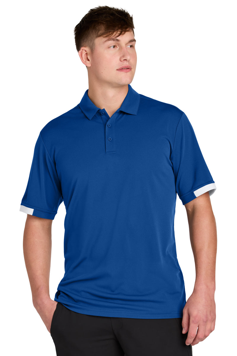 Sport-Tek Club Colorblock Polo - True Royal/ White