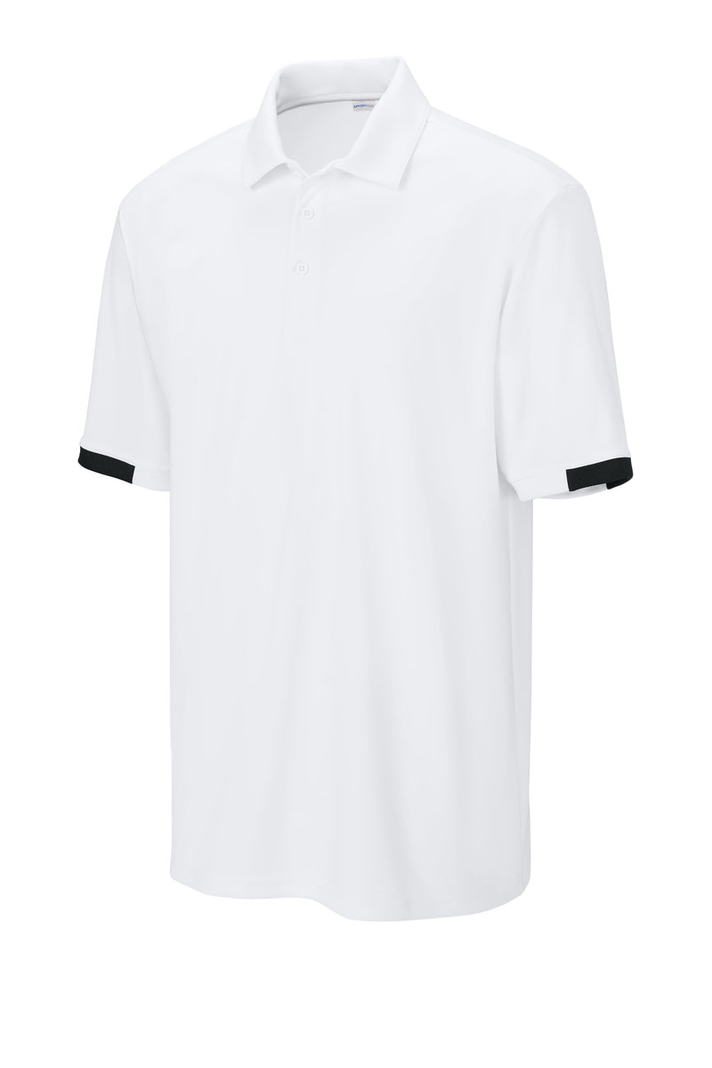 Sport-Tek Club Colorblock Polo - White/ Black