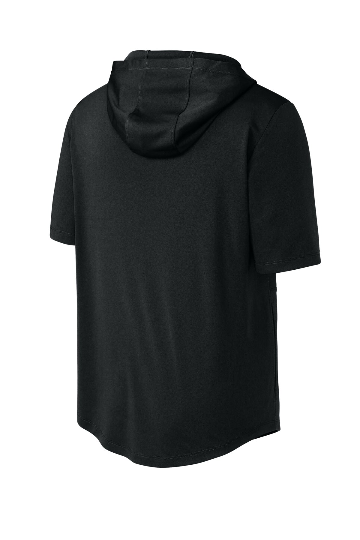 Sport-Tek Club Short Sleeve Hoodie - Black