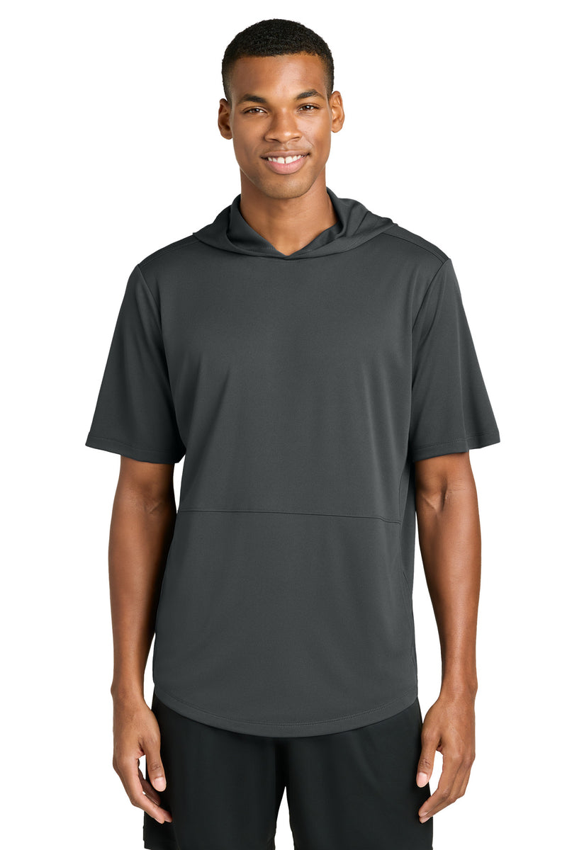Sport-Tek Club Short Sleeve Hoodie - Iron Grey