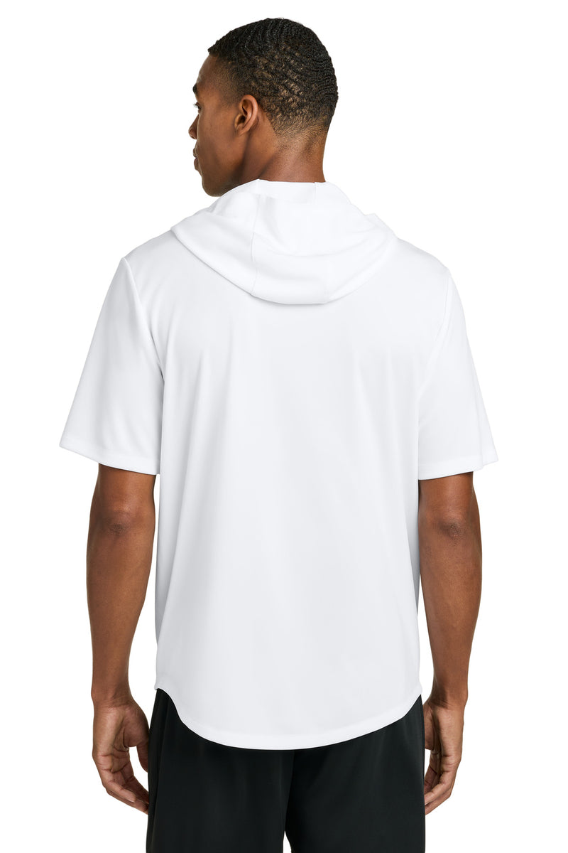Sport-Tek Club Short Sleeve Hoodie - White