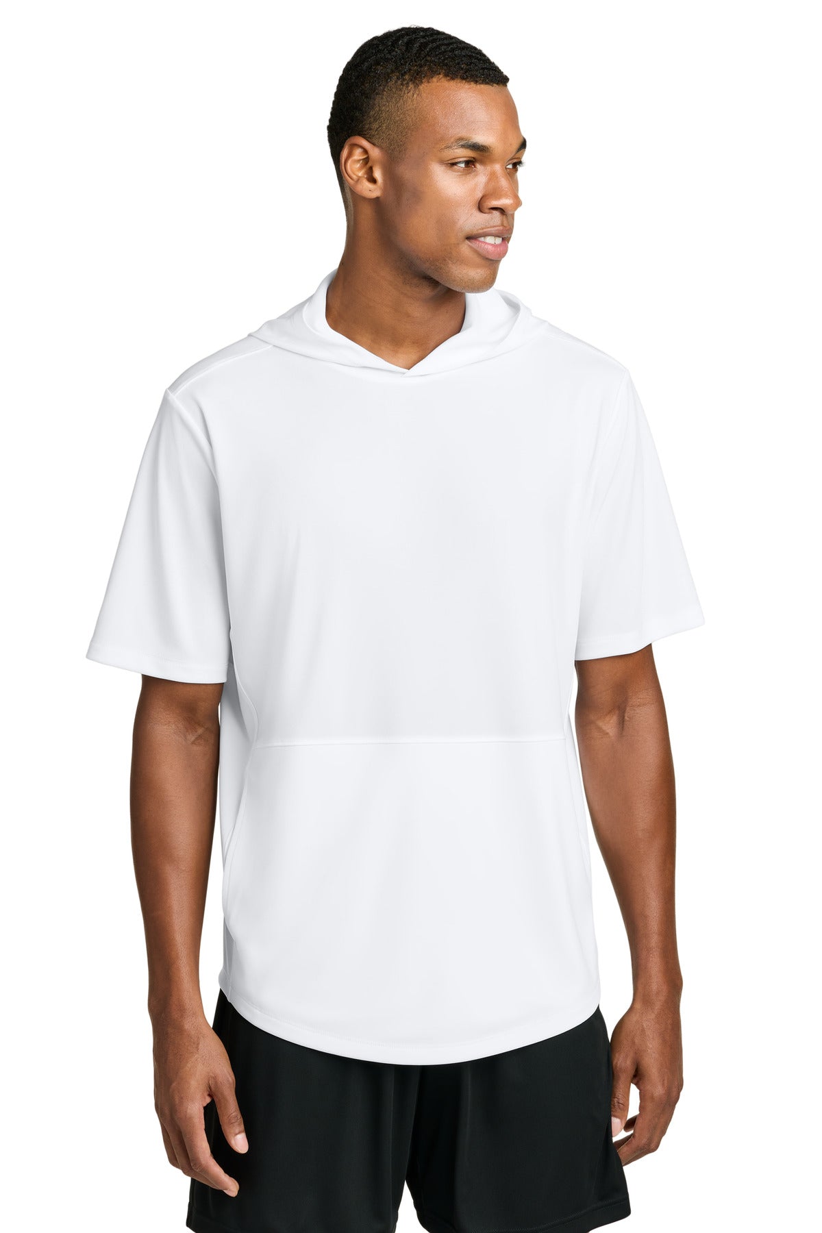 Sport-Tek Club Short Sleeve Hoodie - White