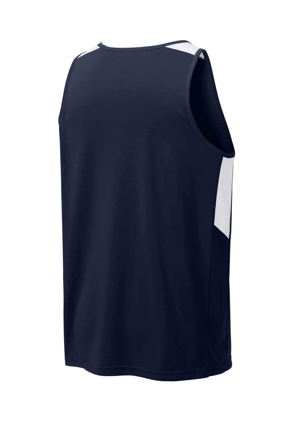 Sport-Tek Club Track Tank - True Navy/ White
